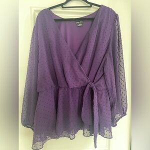 COPY - Purple wrap v neck